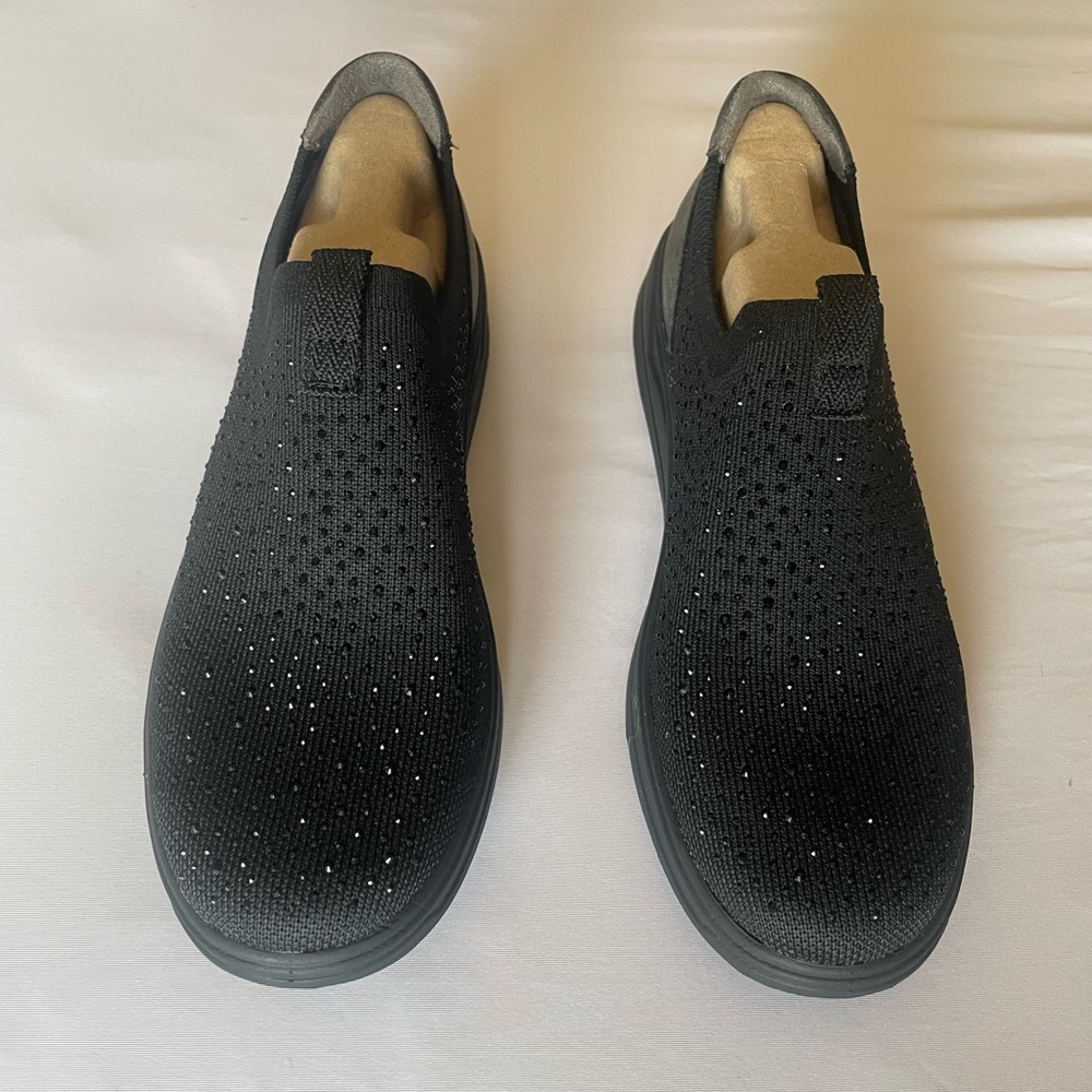 Bzees Black Women's Slip-On Sneakers